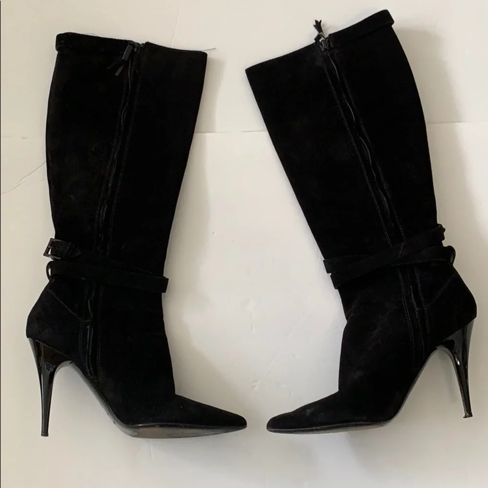 Burberry black suede zip-up boots Burberry Burberry black suede zip-up boots | Grailed main image 3